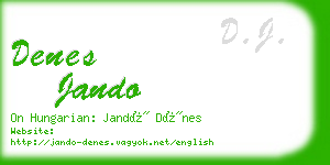 denes jando business card